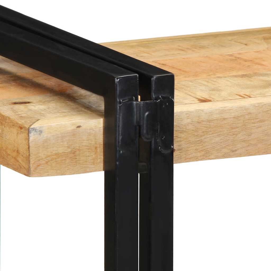 væghylde 70x33x35 cm massivt ru mangotræ