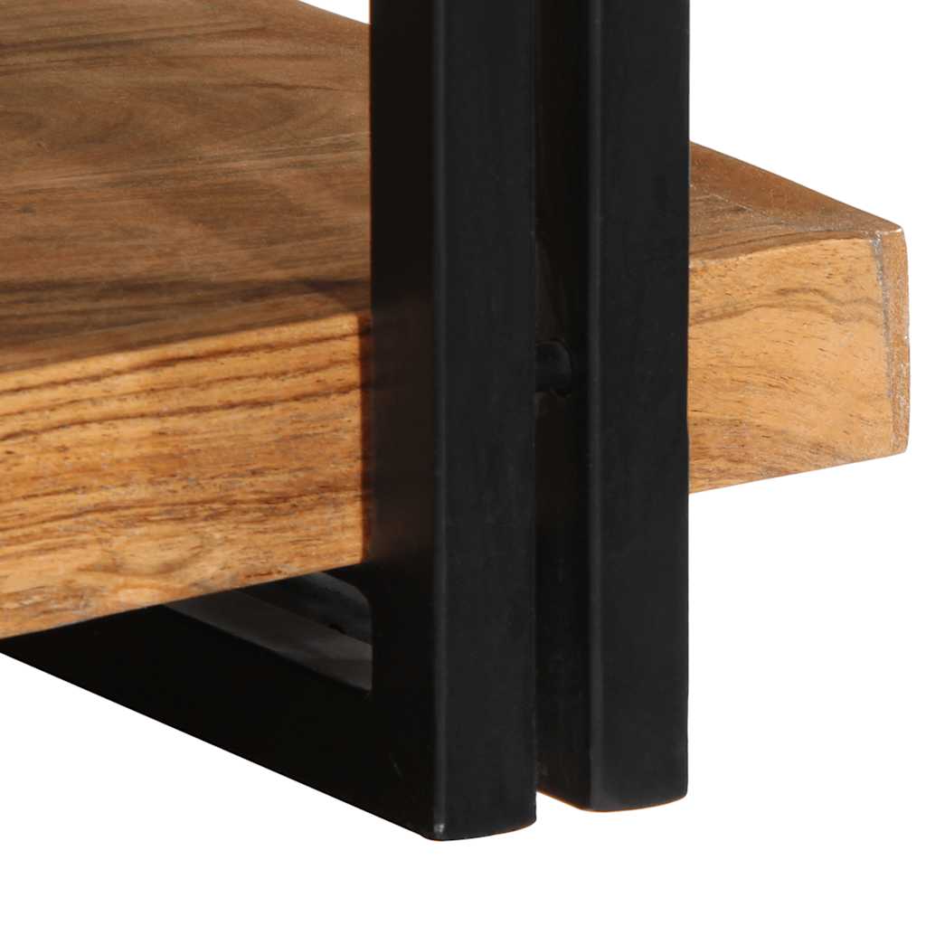 væghylde 70x33x35 cm massivt akacietræ