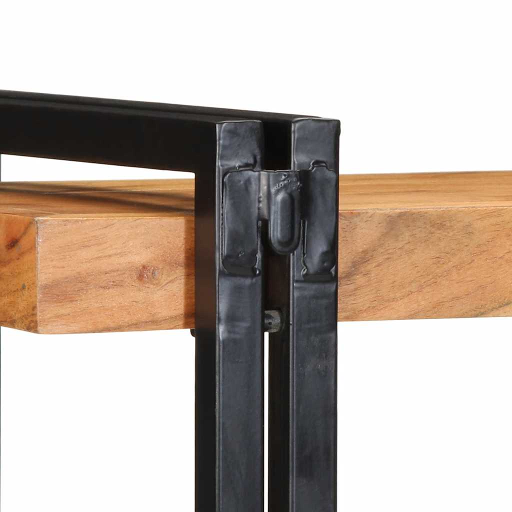 væghylde 70x33x35 cm massivt akacietræ