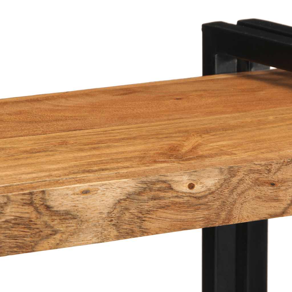 væghylde 70x33x35 cm massivt akacietræ