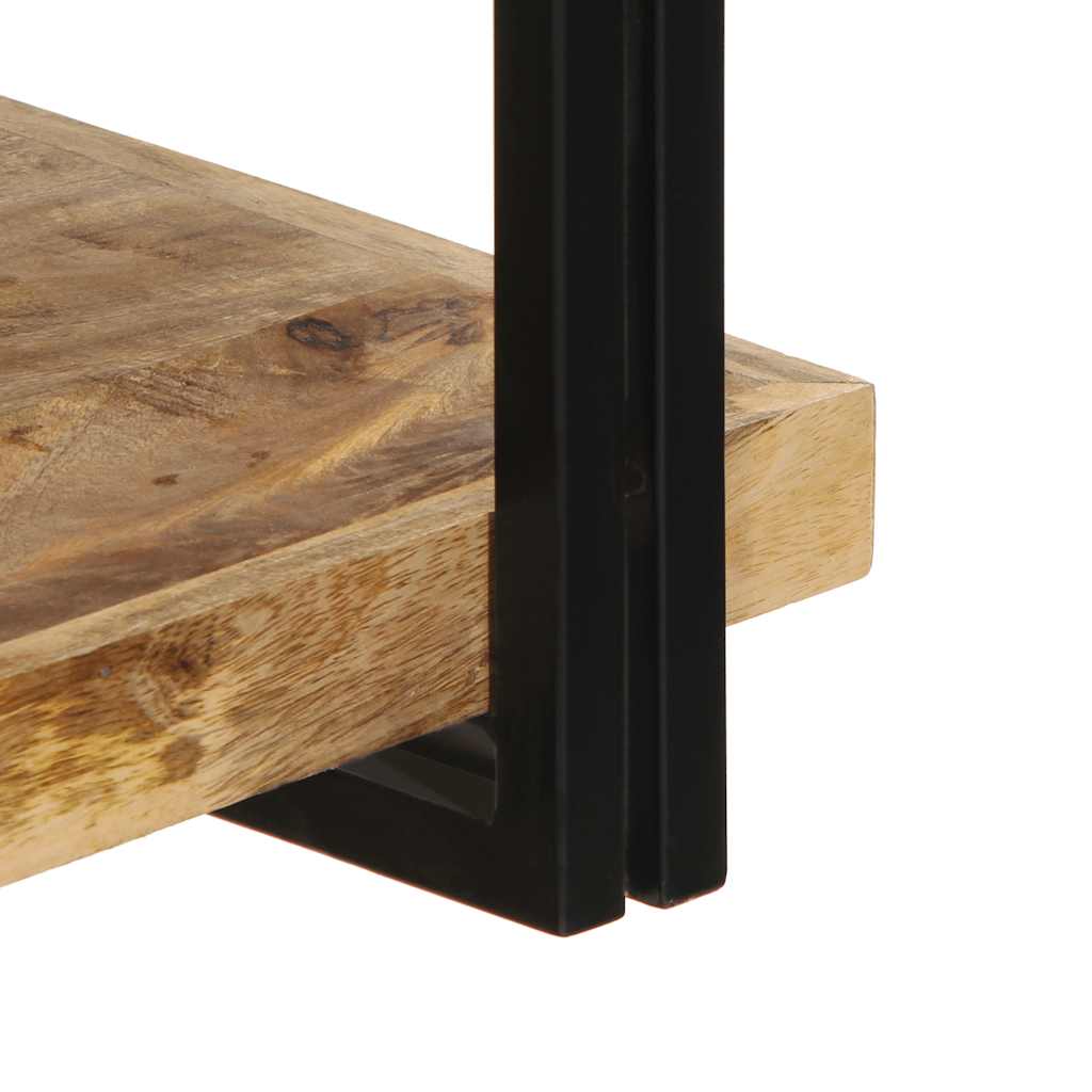 væghylde 110x33x45 cm massivt ru mangotræ