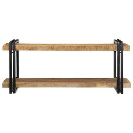 væghylde 110x33x45 cm massivt ru mangotræ