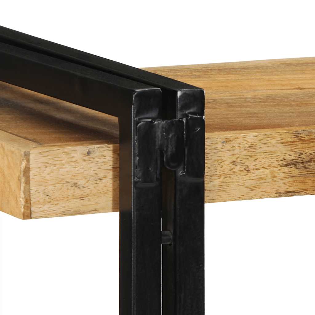 væghylde 110x33x45 cm massivt ru mangotræ