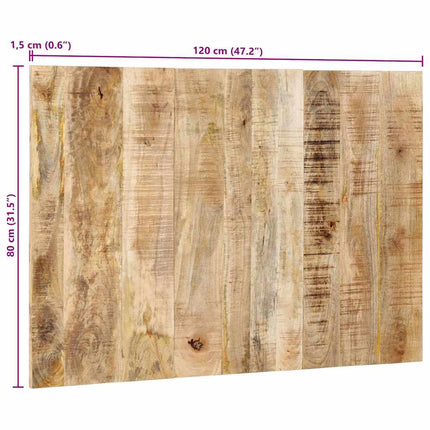 hovedgærde 120 cm massivt ru mangotræ