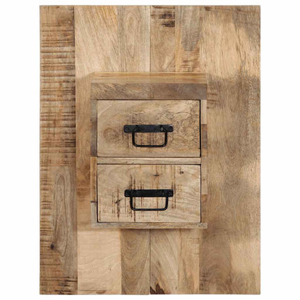 sengeskab 60x32x80 cm massivt ru mangotræ