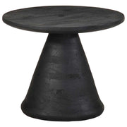 sidebord Ø50x40 cm massivt mangotræ sort
