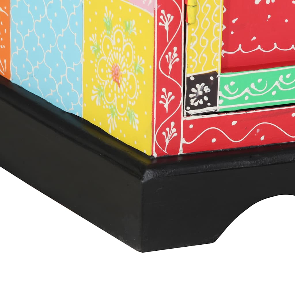 Konsolbord med dør Flerfarvet 50 x 30 x 75 cm Massivt mangotræ