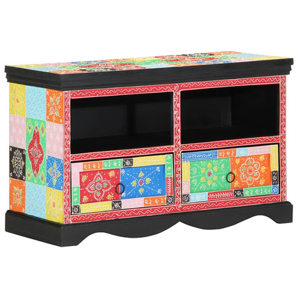 TV-skab 80 x 35 x 50 cm Flerfarvet Massivt mangotræ
