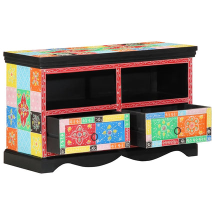TV-skab 80 x 35 x 50 cm Flerfarvet Massivt mangotræ