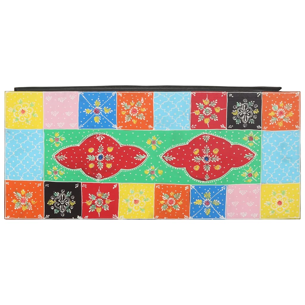 TV-skab med skuffe Flerfarvet 80 x 35 x 50 cm Massivt mangotræ