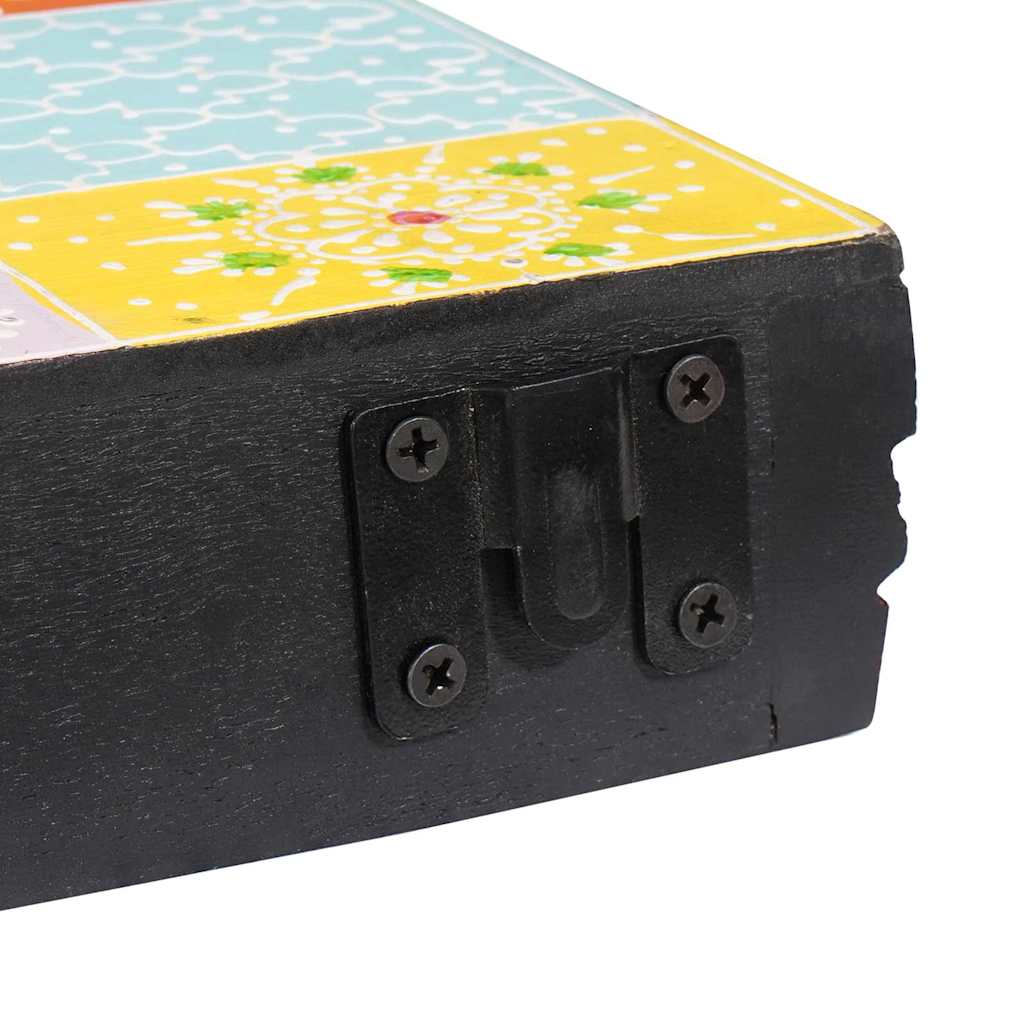 Væghylder 2 pcs Flerfarvet 60 x 20 x 6 cm Massivt mangotræ