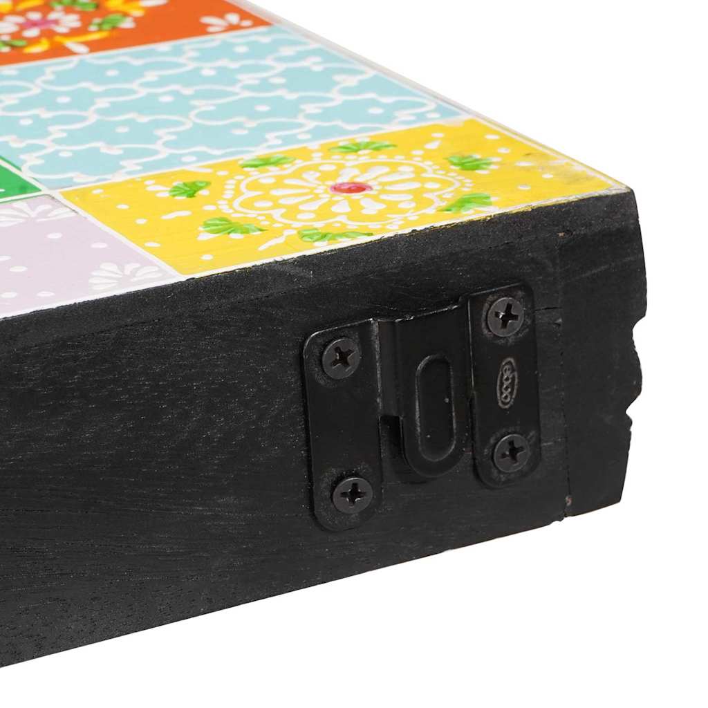 Væghylder 2 pcs Flerfarvet 100 x 20 x 6 cm Massivt mangotræ