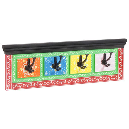 Jakkeholder Sort 80 x 25 x 2 cm Massivt mangotræ