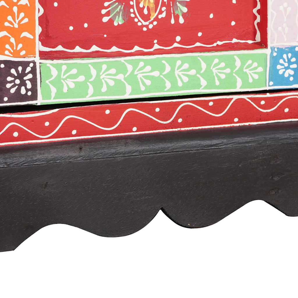 Kommode med hylde Flerfarvet 30 x 30 x 90 cm Massivt mangotræ