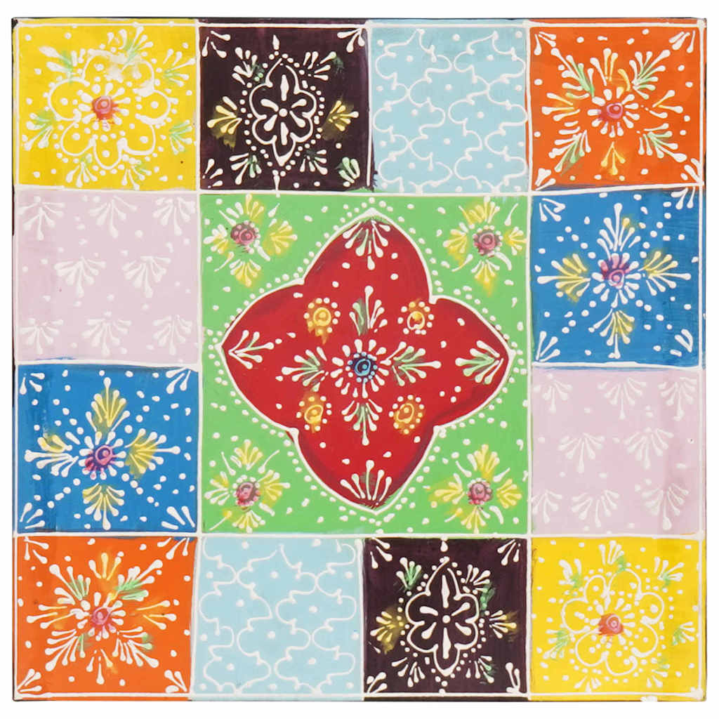 Kommode med hylde Flerfarvet 30 x 30 x 90 cm Massivt mangotræ