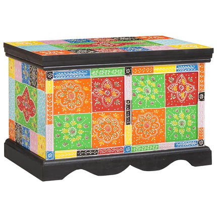 Opbevaringskasse Flerfarvet 60 x 40 x 40 cm Massivt mangotræ