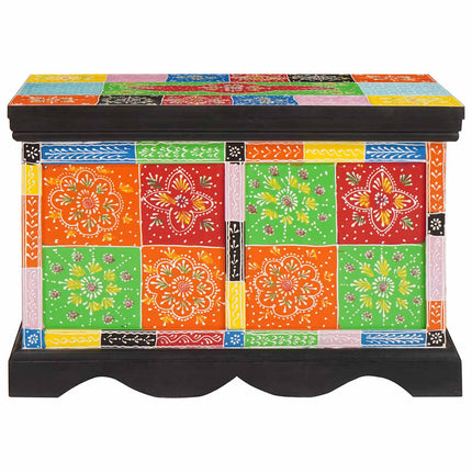 Opbevaringskasse Flerfarvet 60 x 40 x 40 cm Massivt mangotræ