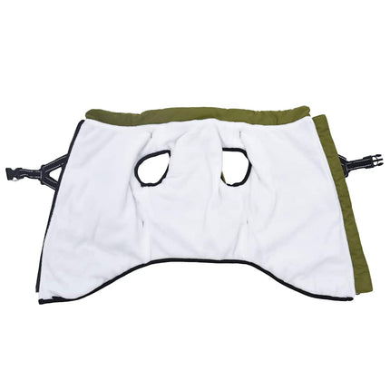 Hundefrakke med sele Vandtæt Reflekterende armygrøn L48