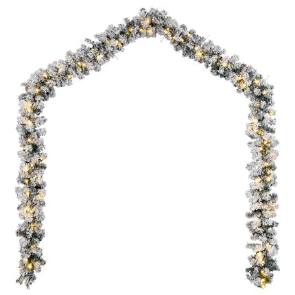 julegirlande med LED-lys grøn 5 m PVC