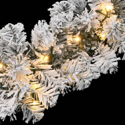 juleguirlande med LED-lys 20 m PVC grøn