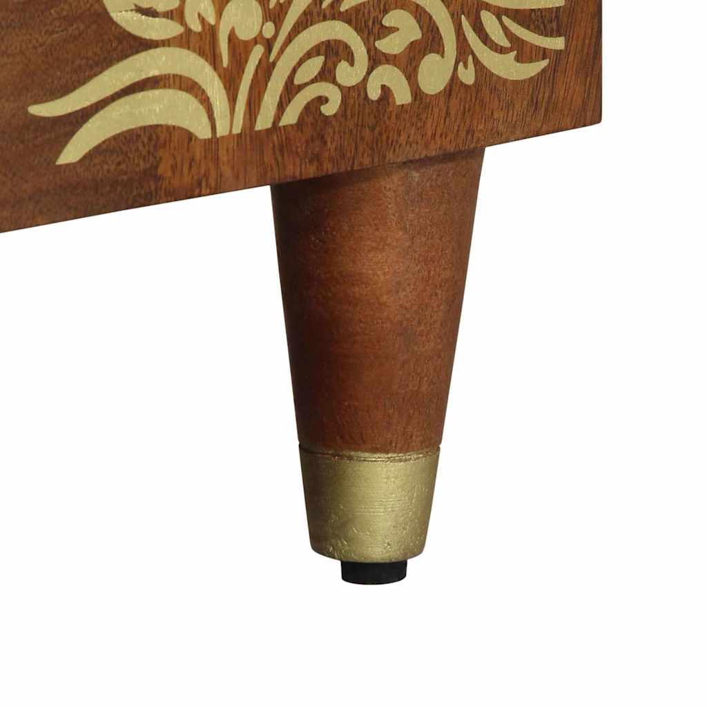 Badeværelsesskabsæt 3 pcs Honningbrun og guld 180 x 33 x 75 cm