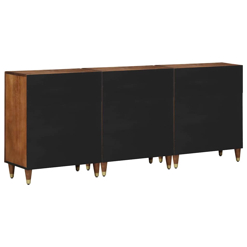 Badeværelsesskabsæt 3 pcs Honningbrun og guld 180 x 33 x 75 cm