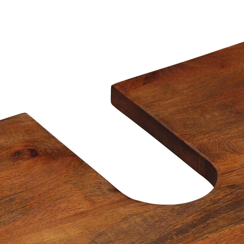 Badeværelsesskabsæt med dør 2 pcs Honningbrun Massivt mangotræ