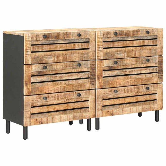 Opbevaringsskabe 2 stk. 120 x 33 x 75 cm Massivt mangotræ