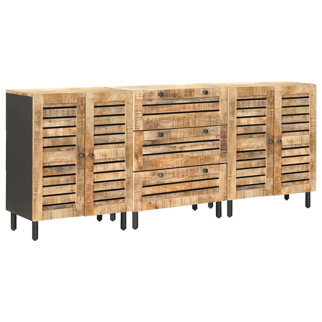 Opbevaringsskabe 3 stk. 180 x 33 x 75 cm Massivt mangotræ