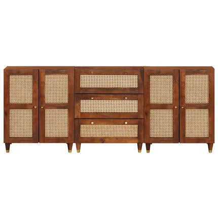 Sidetabel Sæt 3 pcs Brun 180 x 33 x 75 cm Massivt mangotræ