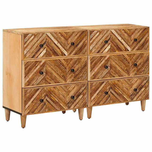 Opbevaringsskabe 2 stk. 60 x 33,5 x 75 cm Massivt mangotræ Brun