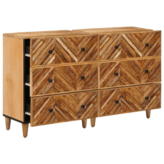 Opbevaringsskabe 2 stk. 60 x 33,5 x 75 cm Massivt mangotræ Brun
