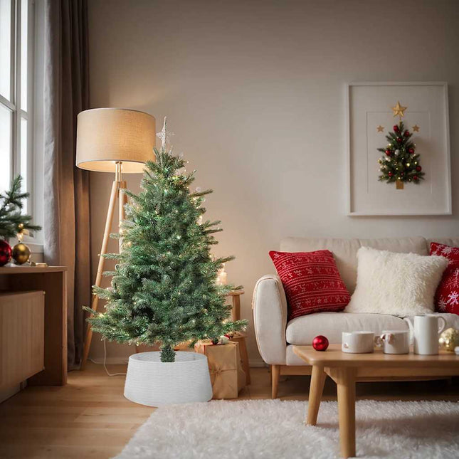 skjuler til juletræsfod Ø56x23 cm plast hvid