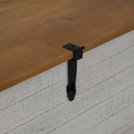 opbevaringskiste HALDEN 91x48x47 cm massivt fyrretræ hvid