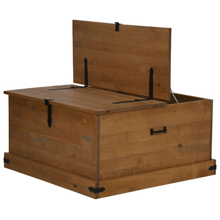 opbevaringskiste HALDEN 91x91x47 cm massivt fyrretræ