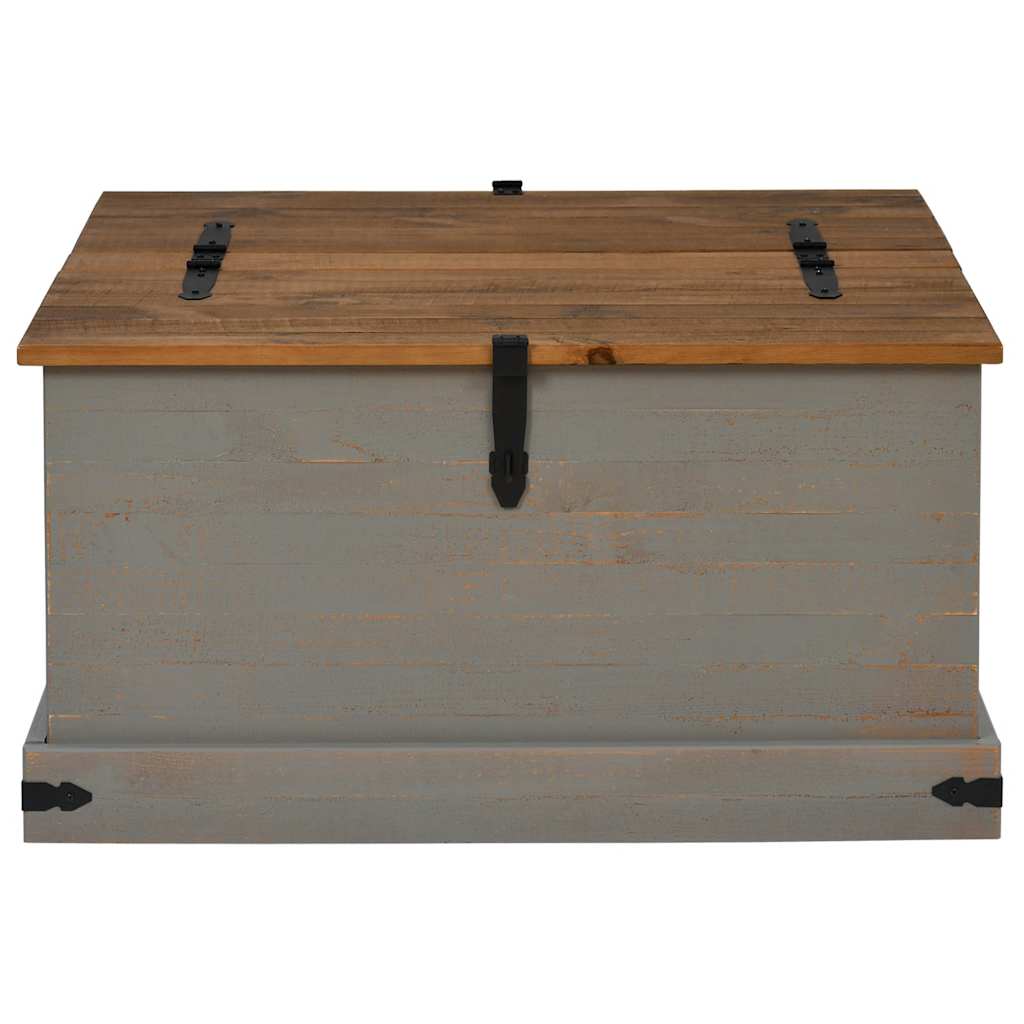 opbevaringskiste HALDEN 91x91x47 cm massivt fyrretræ grå