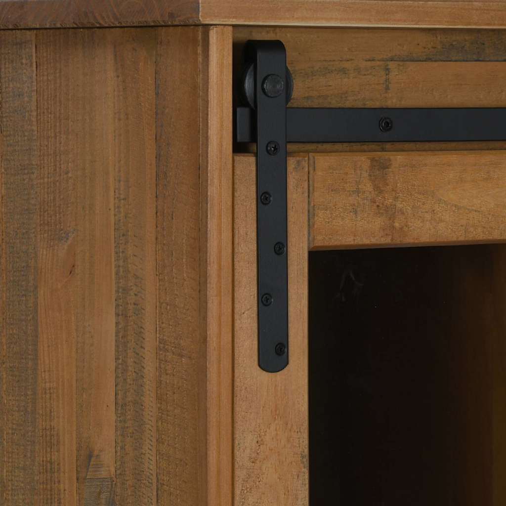 skænk HALDEN med skydedør 80x40x80 cm massivt træ