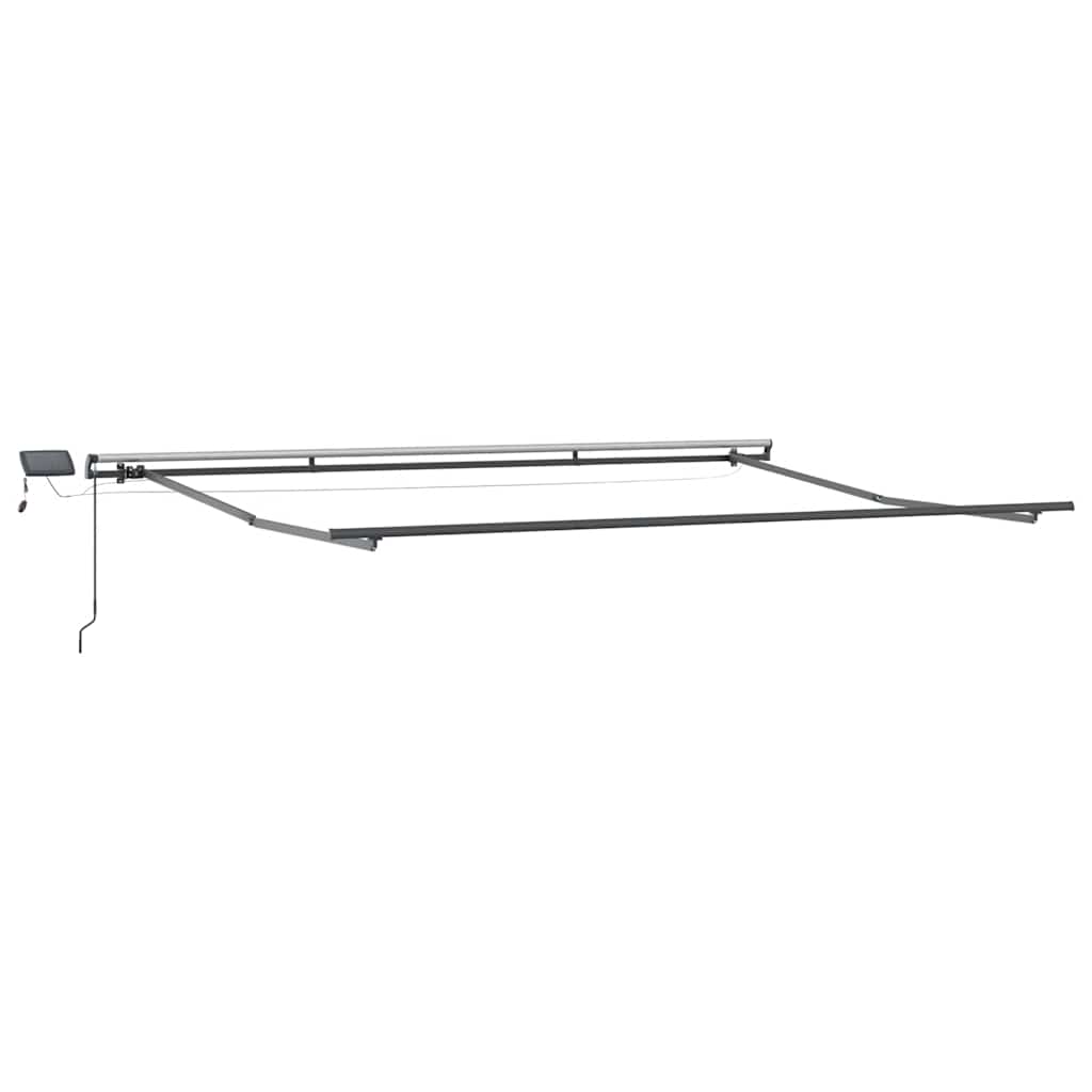 markise med LED-lys 400x300 cm manuel betjening bordeauxfarvet