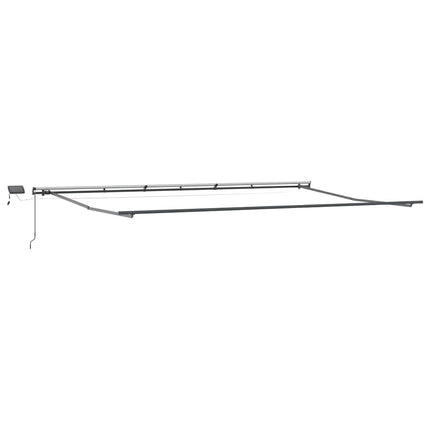 markise med LED-lys 600x300 cm manuel betjening bordeauxfarvet