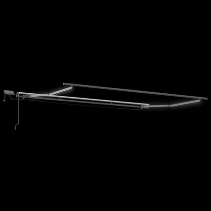 markise med LED-lys 600x300 cm manuel betjening bordeauxfarvet