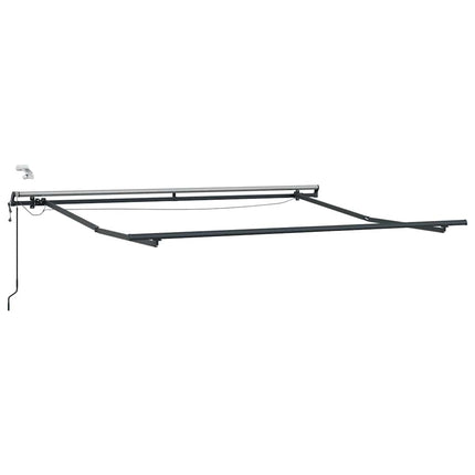 markise med LED-lys 300x250 cm automatisk betjening brun