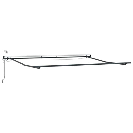 markise med LED-lys 450x300 cm automatisk betjening brun