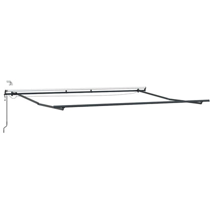 markise med LED-lys 500x300 cm automatisk betjening brun
