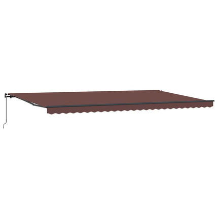 markise 600x300 cm automatisk betjening brun