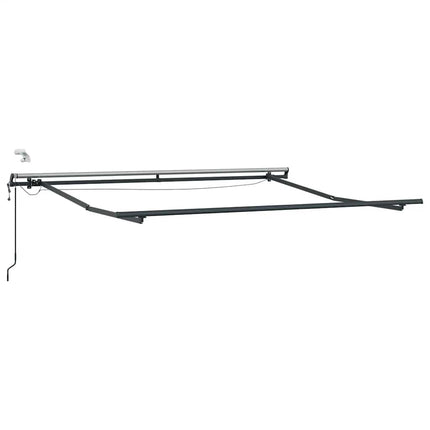 markise m. LED 300x250 cm automatisk betjening antracitgrå hvid