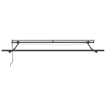 markise m. LED 300x250 cm automatisk betjening antracitgrå hvid