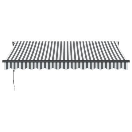 Udtrækkelig markise Anthracit og hvid 350 x 250 cm Polyester