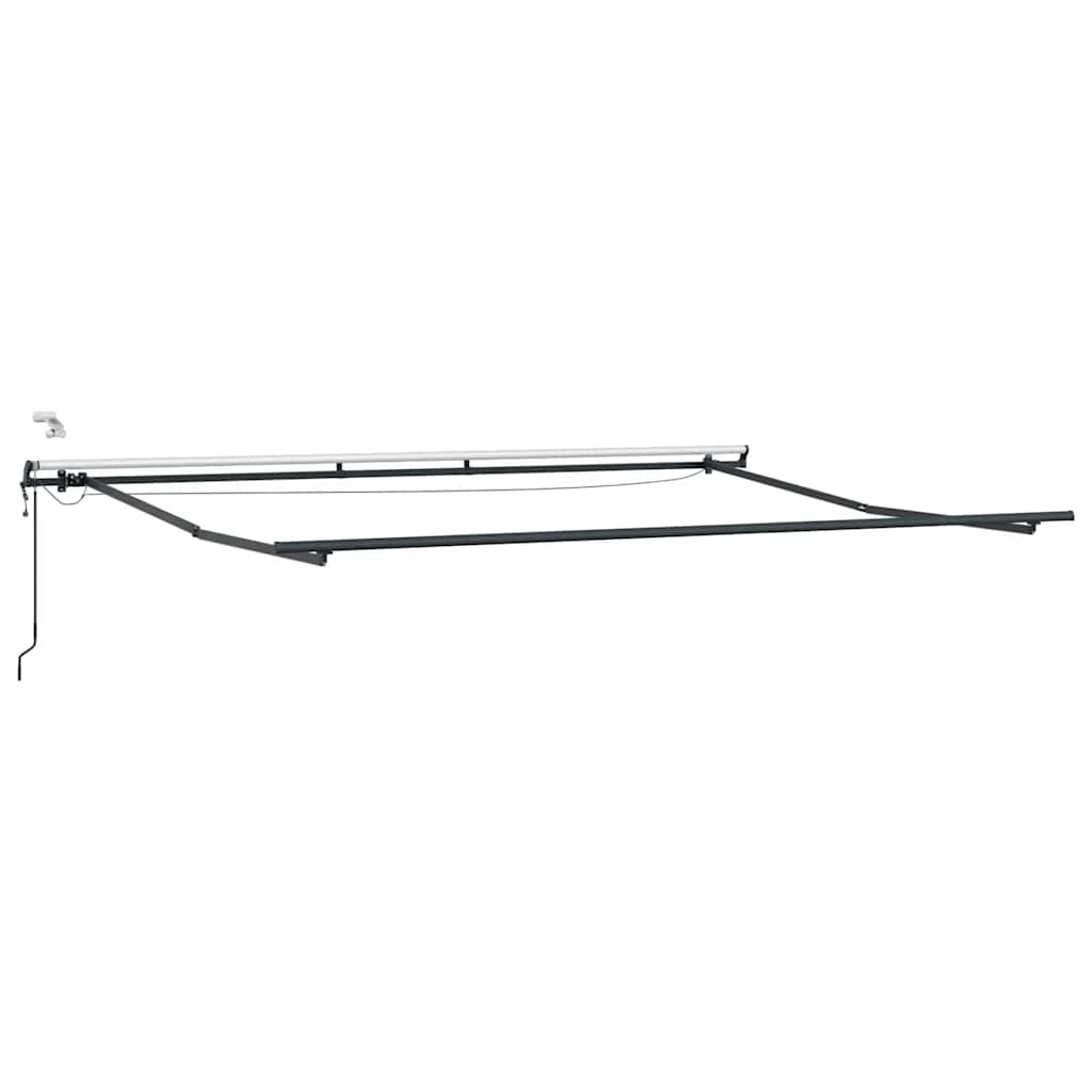 markise m. LED 400x300 cm automatisk betjening antracitgrå hvid