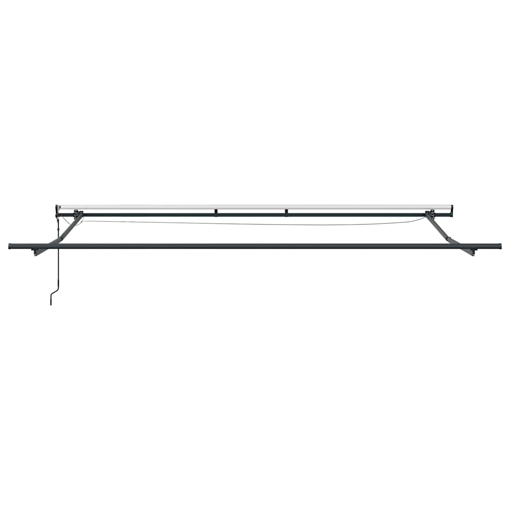 markise m. LED 400x300 cm automatisk betjening antracitgrå hvid