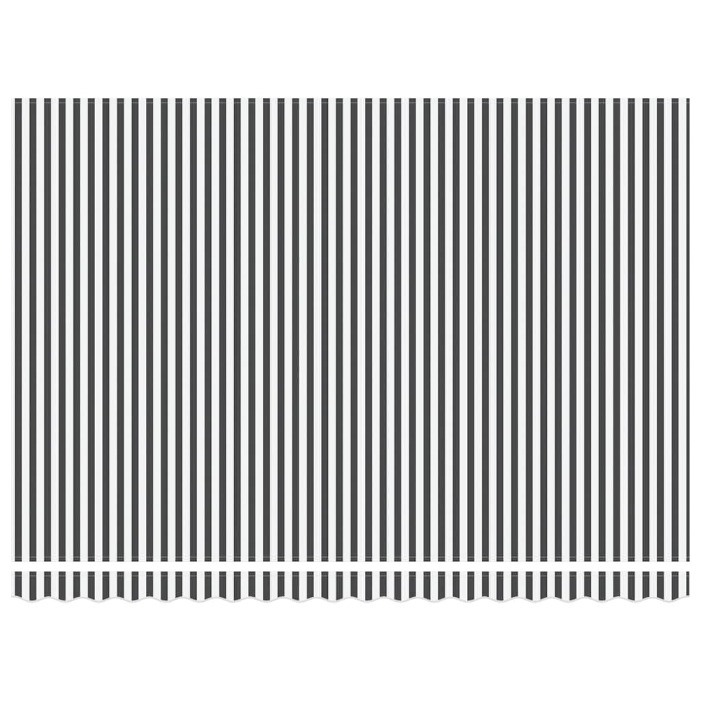 markise 450x300 cm automatisk betjening antracitgrå og hvid